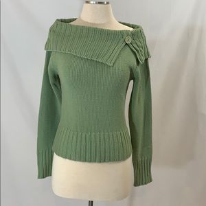 Sea foam green cowl neck sweater